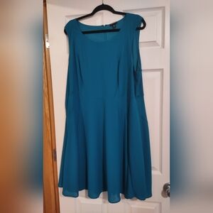 Torrid, teal a line dress, size 20